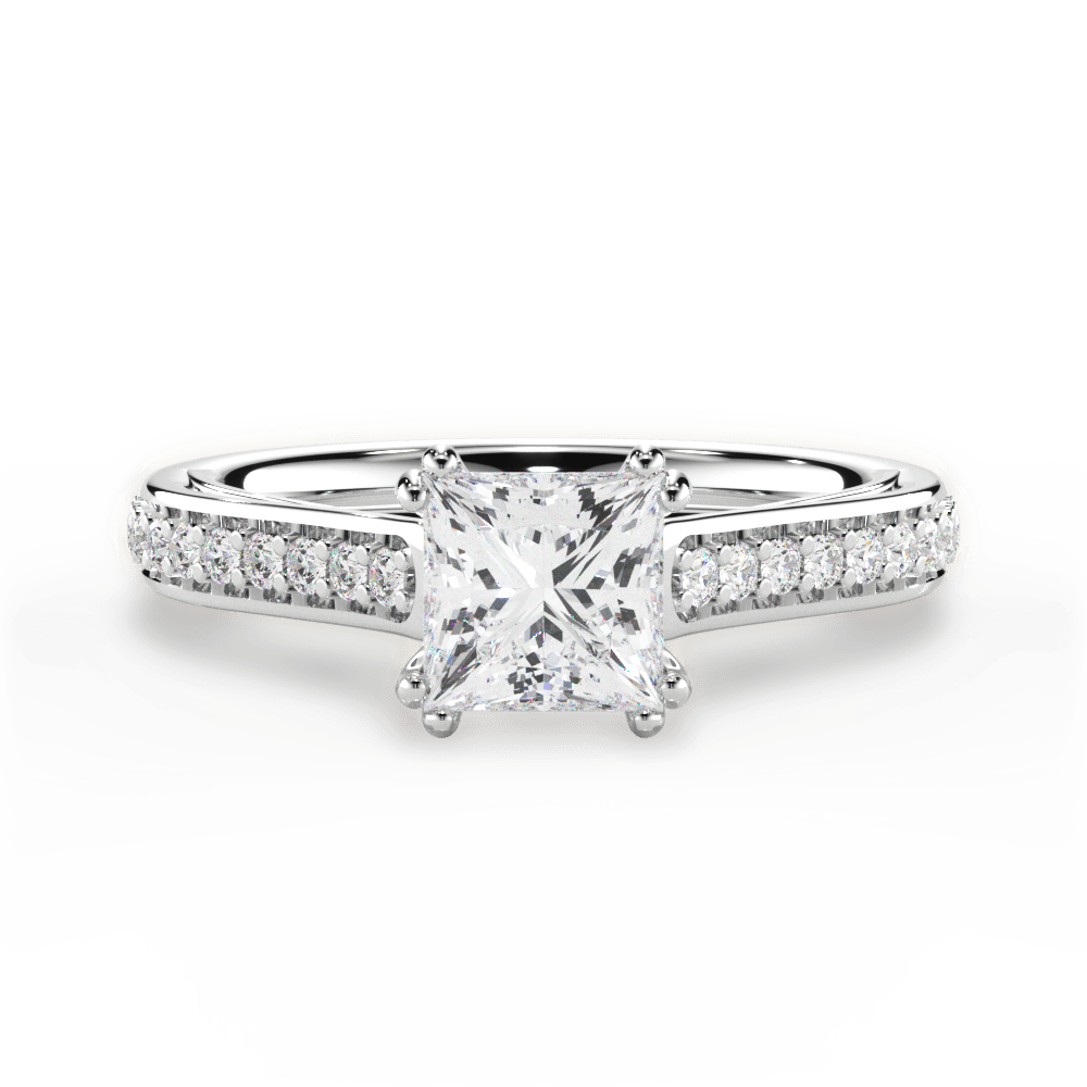 14kt White Gold/18kt White Gold/Platinum/princess/top