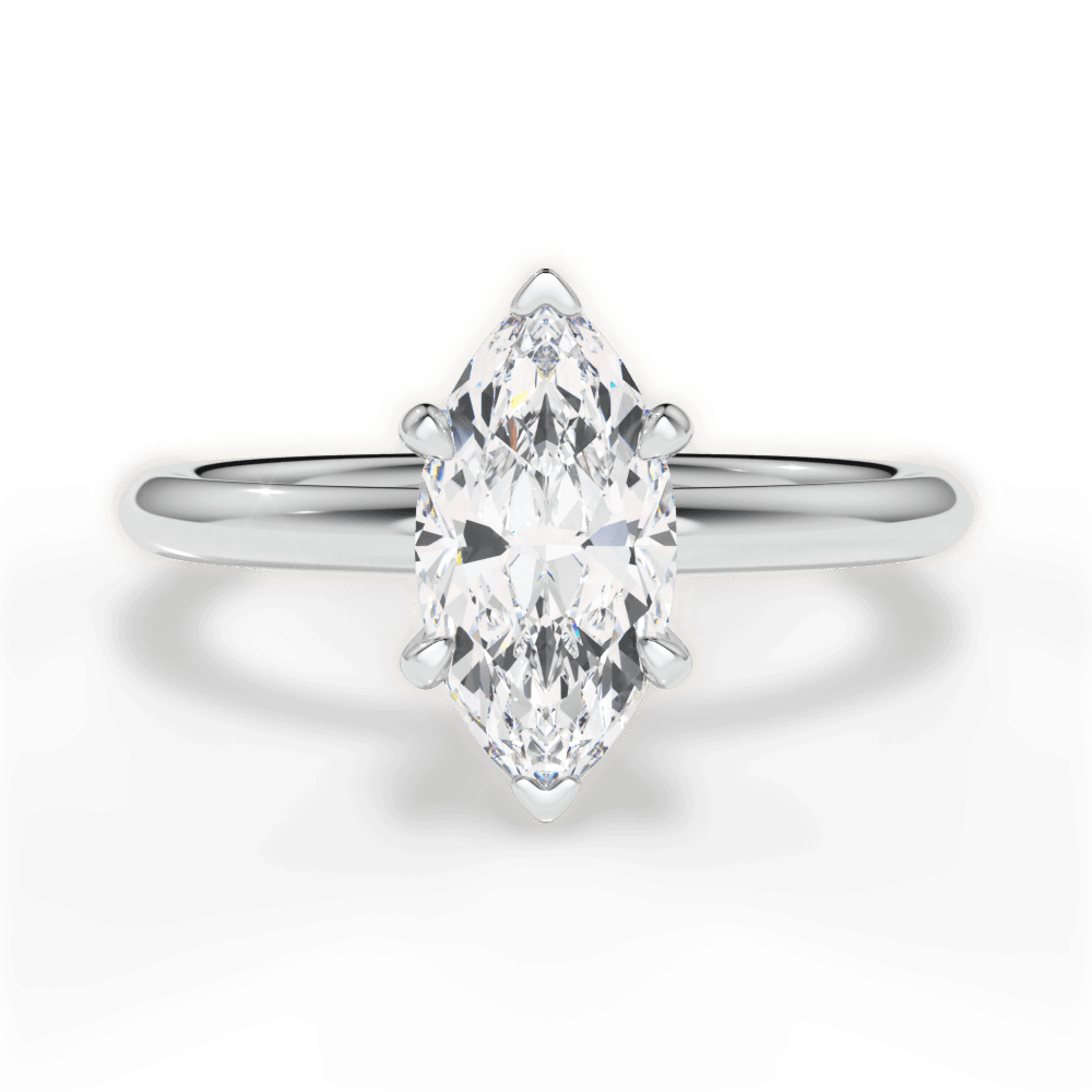 14kt White Gold/18kt White Gold/Platinum/marquise/top