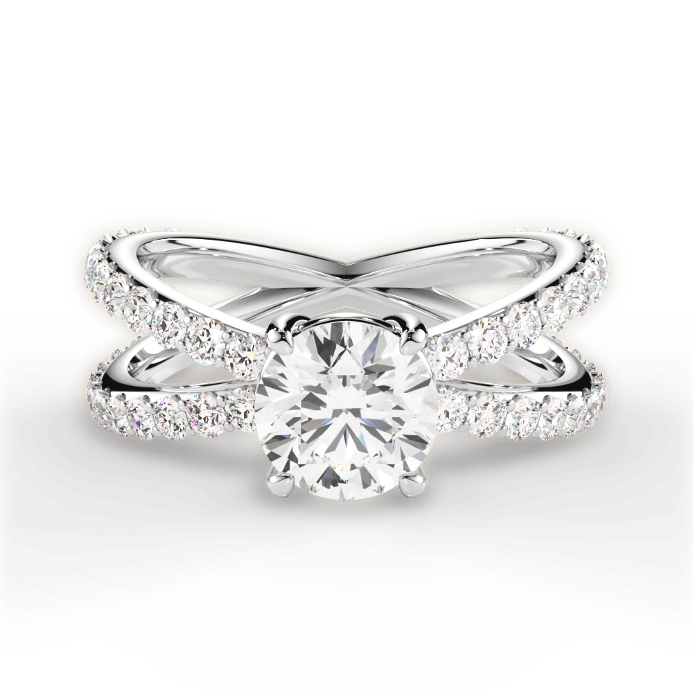 14kt White Gold/18kt White Gold/Platinum/round/top