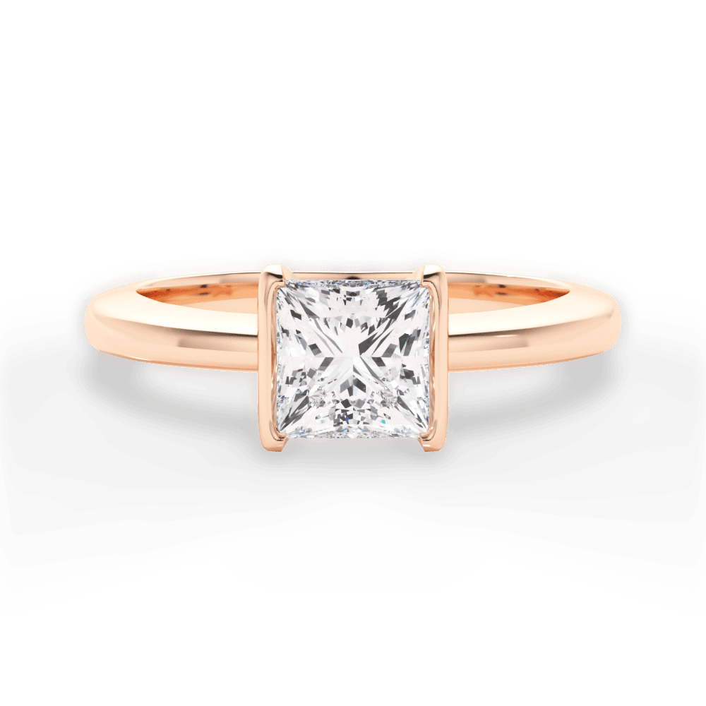 14kt Rose Gold/18kt Rose Gold/princess/top