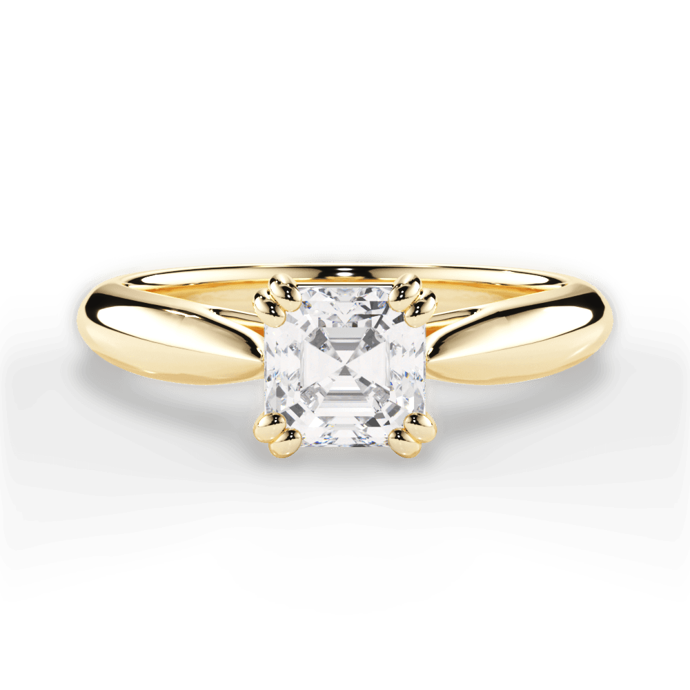 14kt Yellow Gold/18kt Yellow Gold/asscher/top