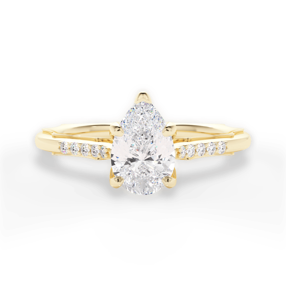 14kt Yellow Gold/18kt Yellow Gold/pear/top