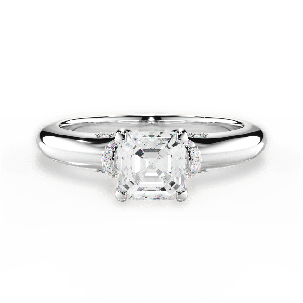 14kt White Gold/18kt White Gold/Platinum/asscher/top