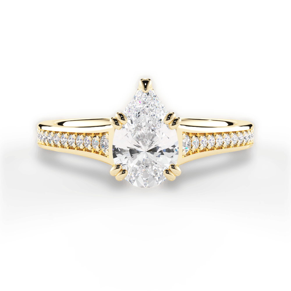 14kt Yellow Gold/18kt Yellow Gold/pear/top
