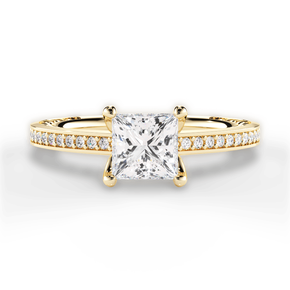 14kt Yellow Gold/18kt Yellow Gold/princess/top