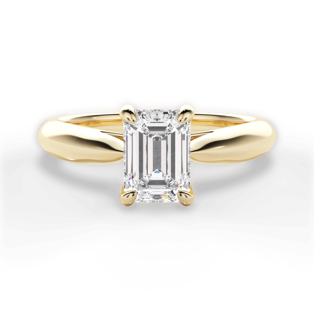 14kt Yellow Gold/18kt Yellow Gold/emerald/top