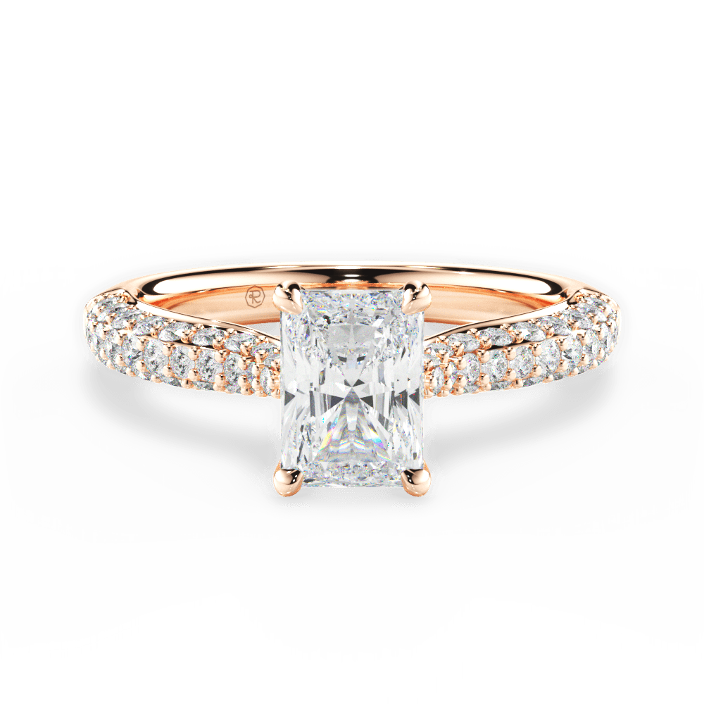 14kt Rose Gold/18kt Rose Gold/radiant/top