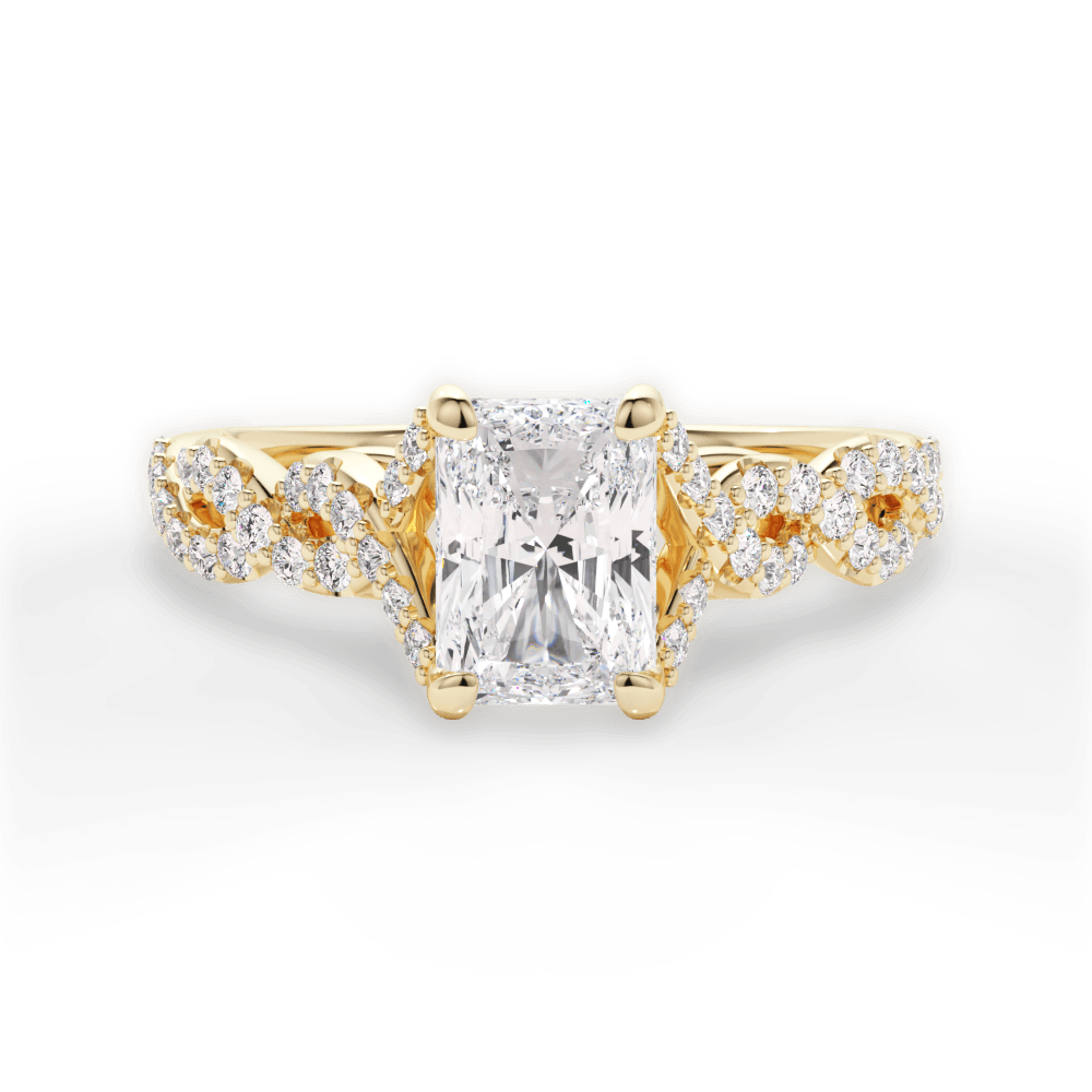 14kt Yellow Gold/18kt Yellow Gold/radiant/top