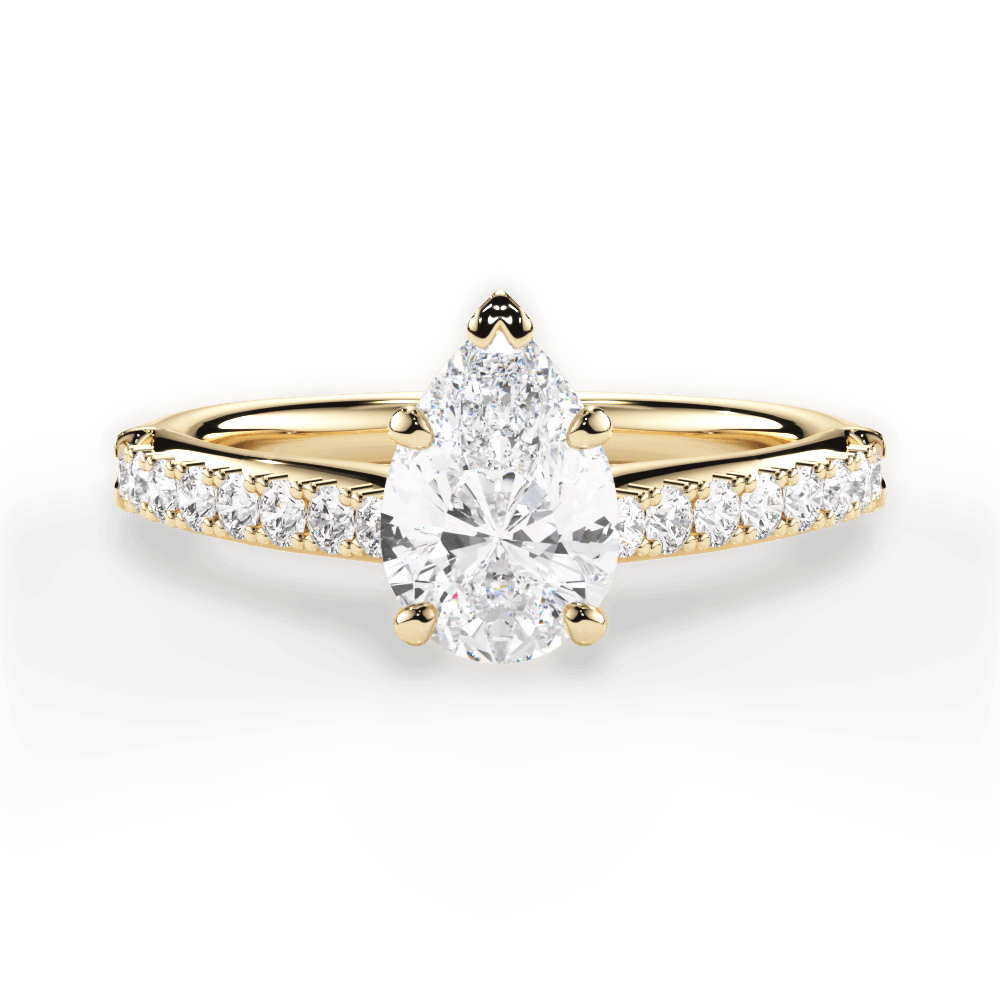 14kt Yellow Gold/18kt Yellow Gold/pear/top