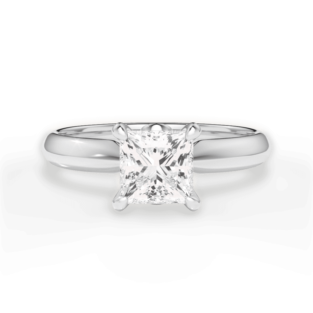 14kt White Gold/18kt White Gold/Platinum/princess/top