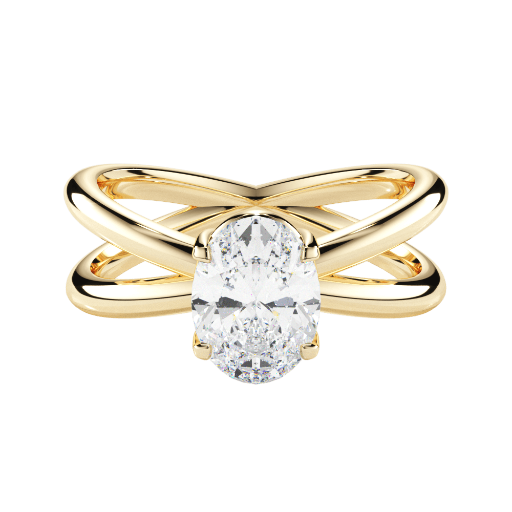 14kt Yellow Gold/18kt Yellow Gold/oval/top