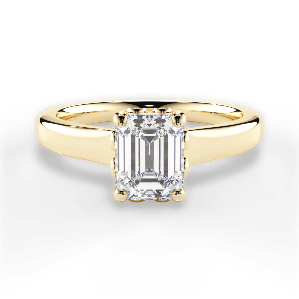14kt Yellow Gold/18kt Yellow Gold/emerald/top