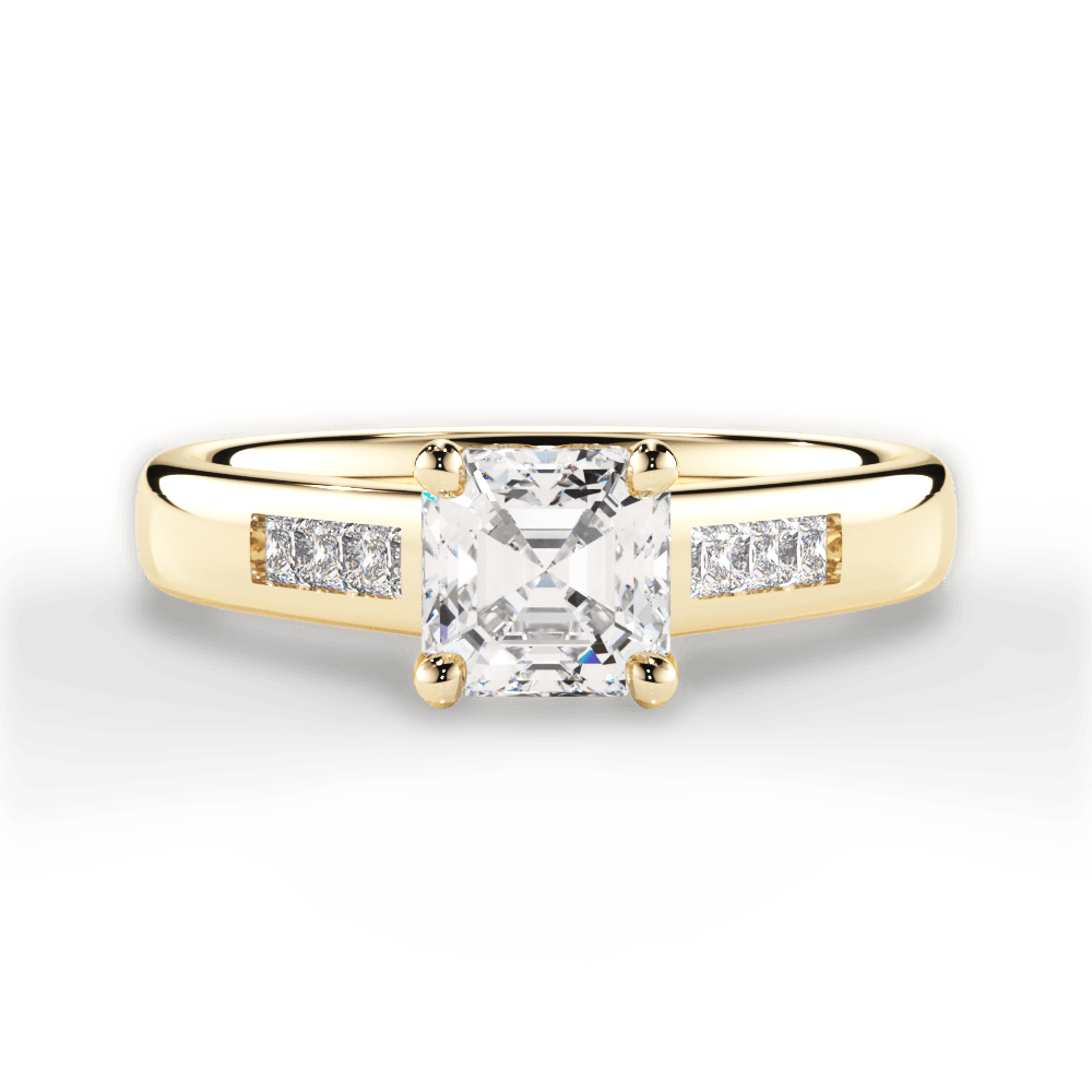 14kt Yellow Gold/18kt Yellow Gold/asscher/top