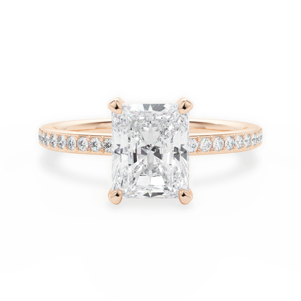 14kt Rose Gold/18kt Rose Gold/radiant/top