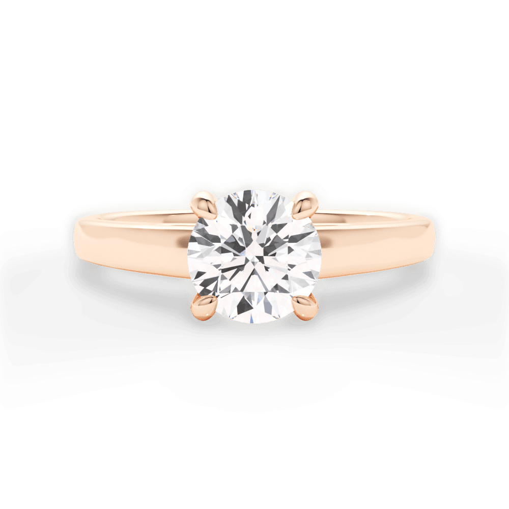 14kt Rose Gold/18kt Rose Gold/round/top