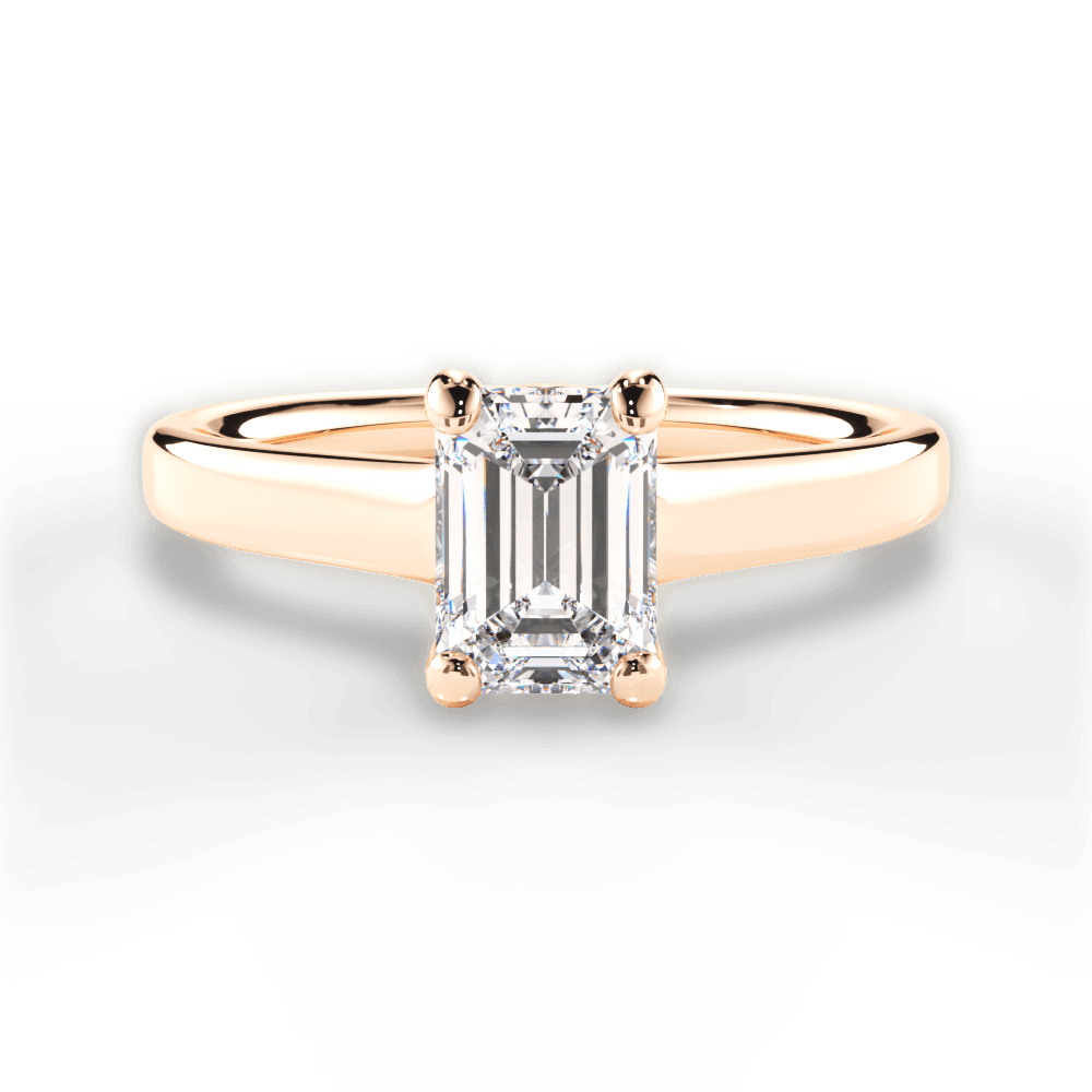 14kt Rose Gold/18kt Rose Gold/emerald/top