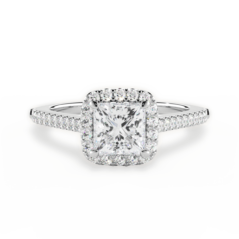 14kt White Gold/18kt White Gold/Platinum/princess/top