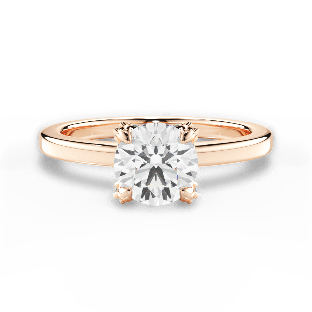 14kt Rose Gold/18kt Rose Gold/round/top