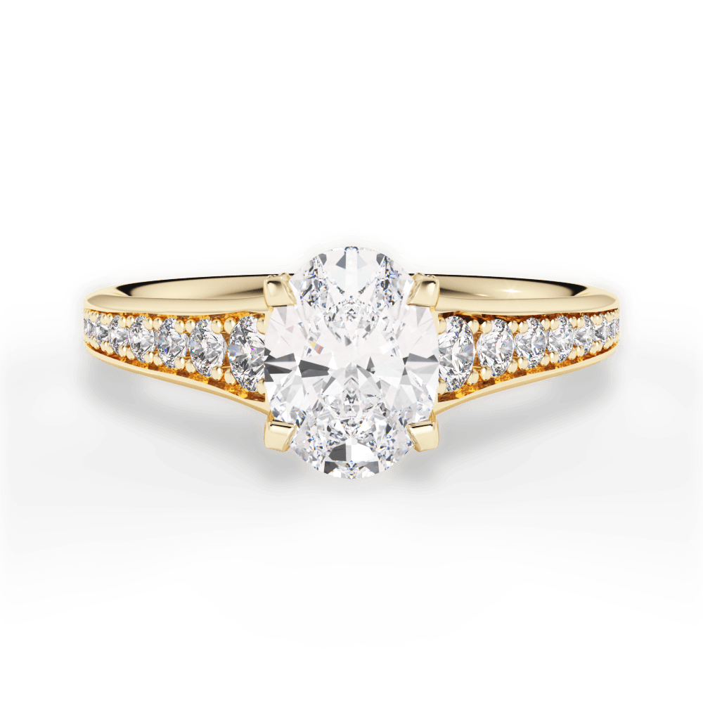 14kt Yellow Gold/18kt Yellow Gold/oval/top