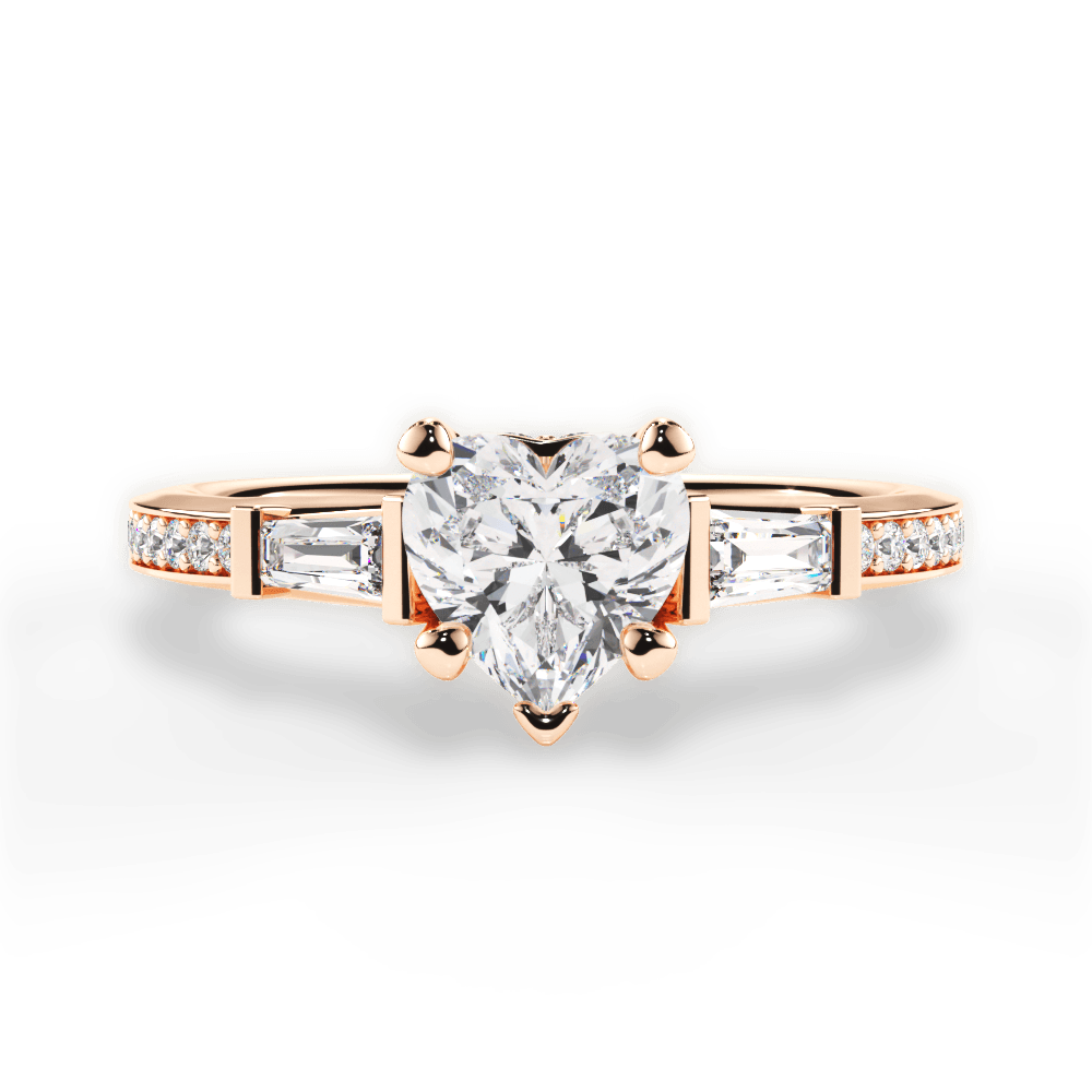 14kt Rose Gold/18kt Rose Gold/heart/top