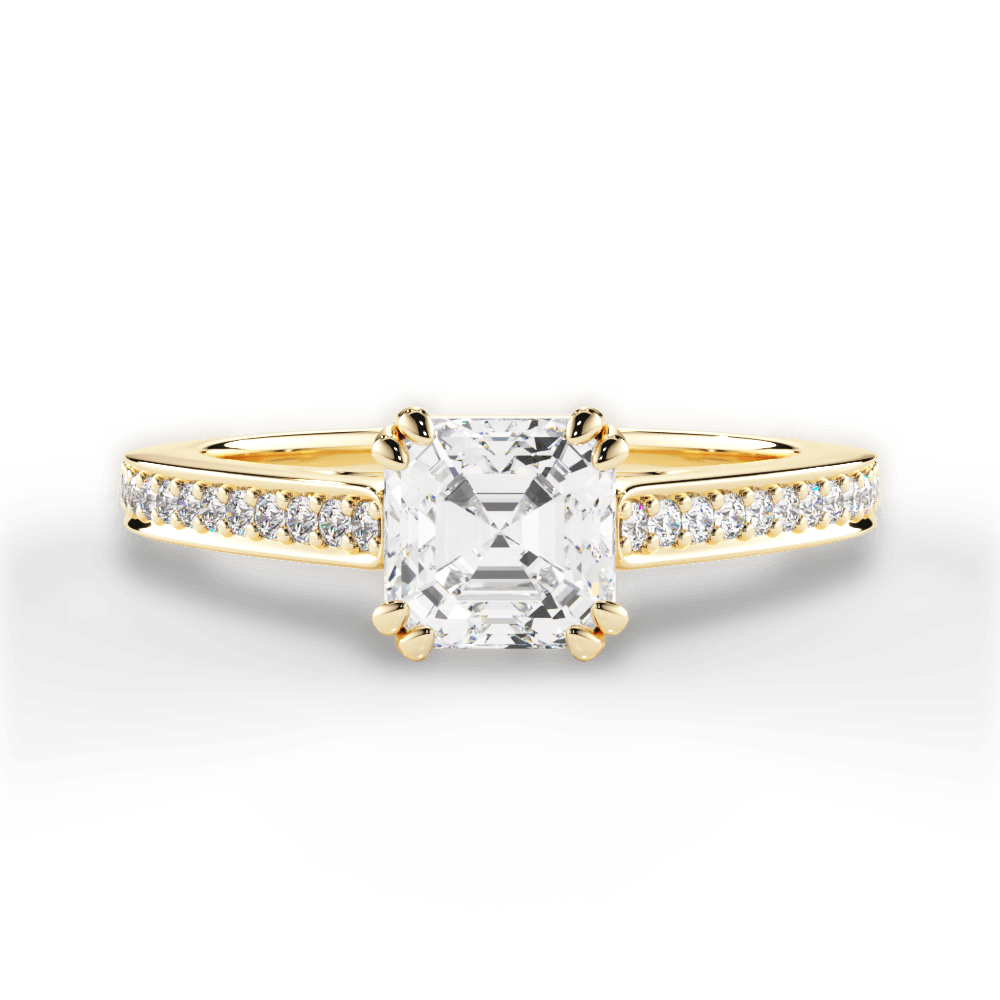 14kt Yellow Gold/18kt Yellow Gold/asscher/top