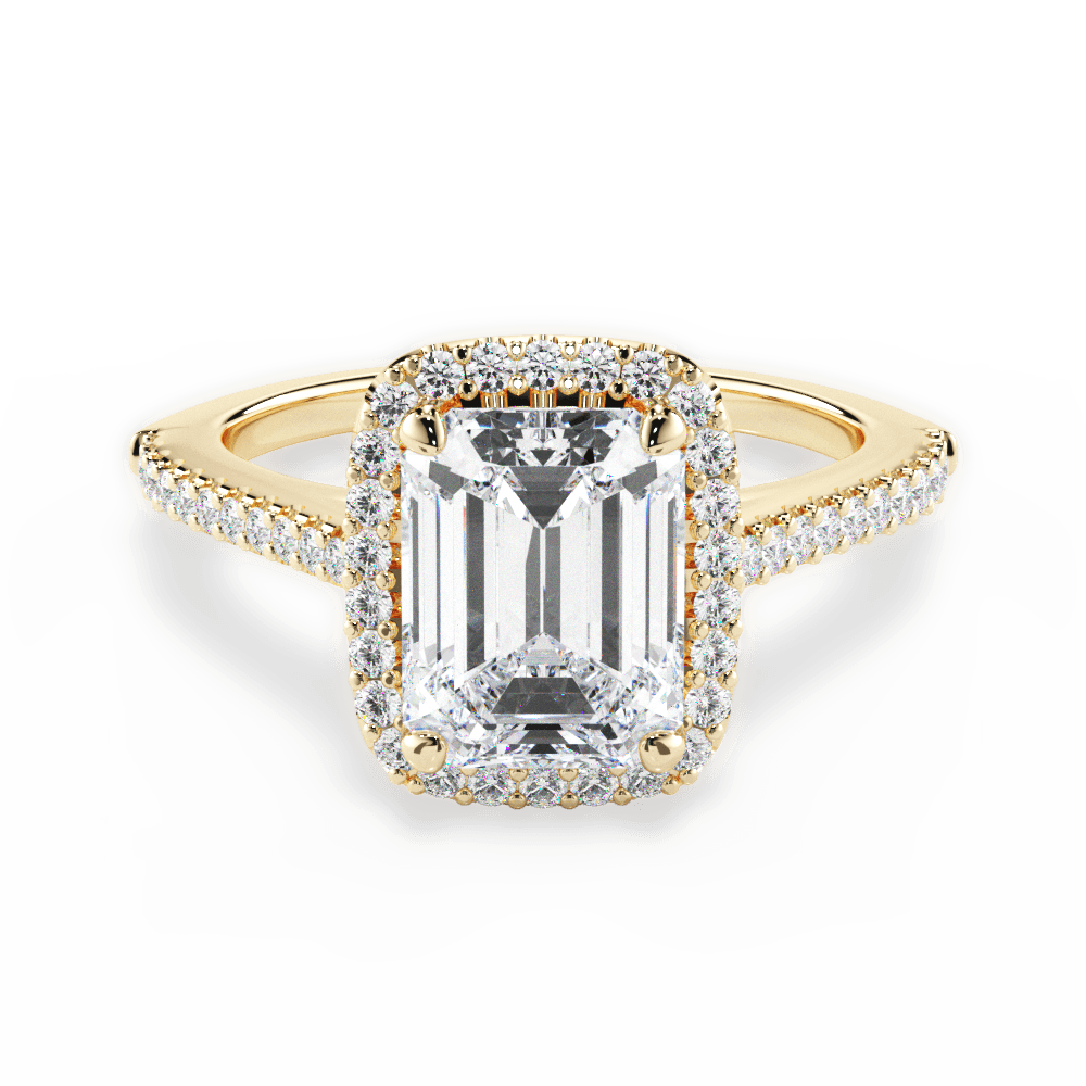 14kt Yellow Gold/18kt Yellow Gold/emerald/top