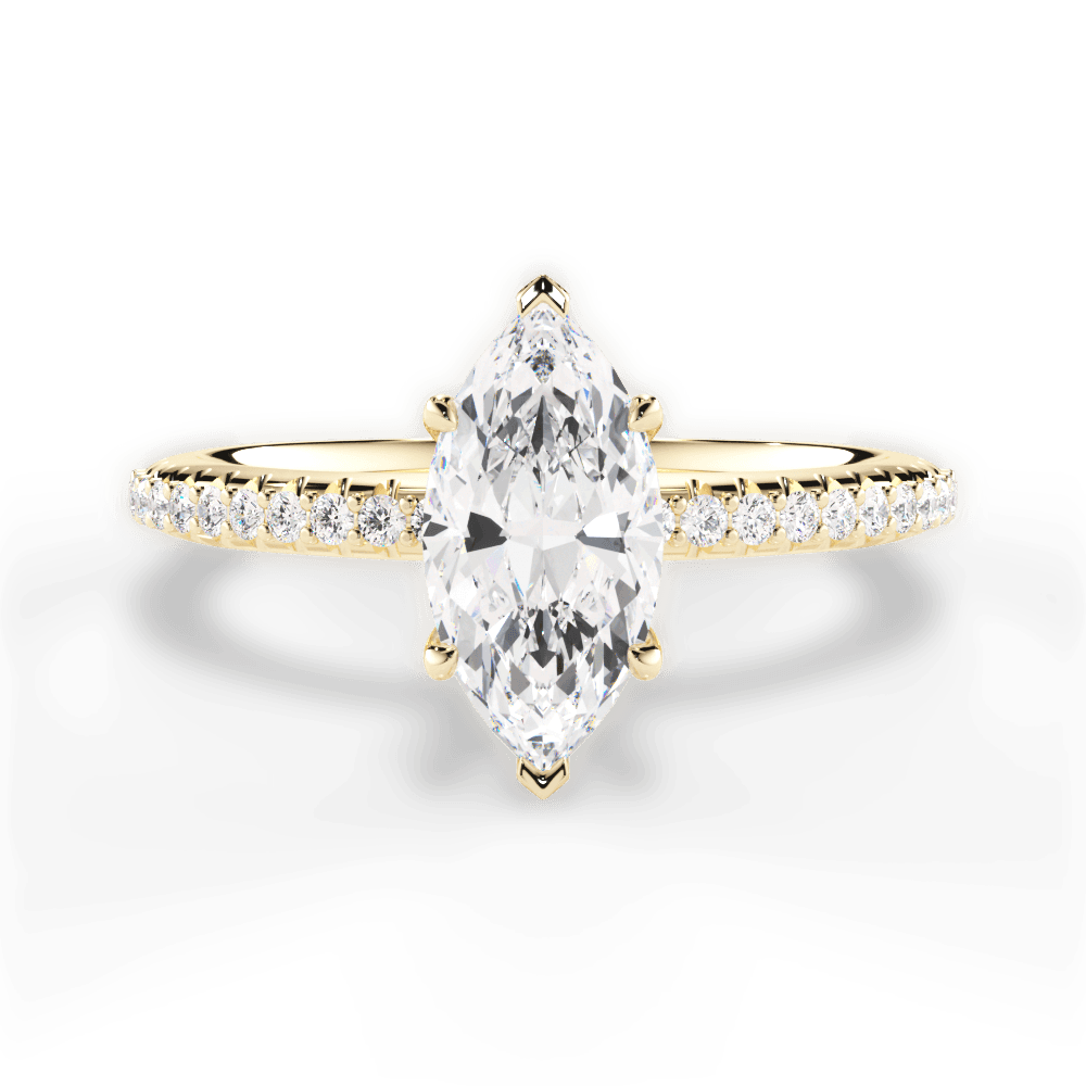 14kt Yellow Gold/18kt Yellow Gold/marquise/top