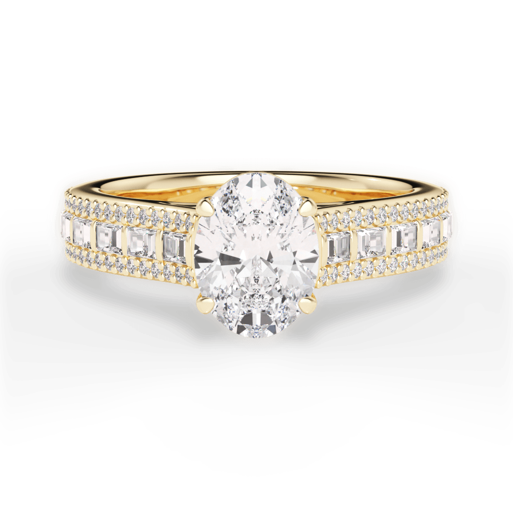 14kt Yellow Gold/18kt Yellow Gold/oval/top