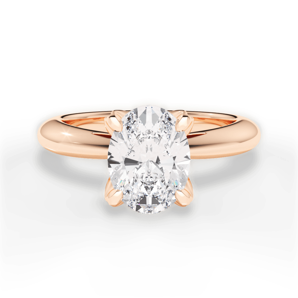 14kt Rose Gold/18kt Rose Gold/oval/top