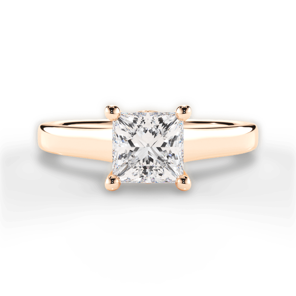 14kt Rose Gold/18kt Rose Gold/princess/top