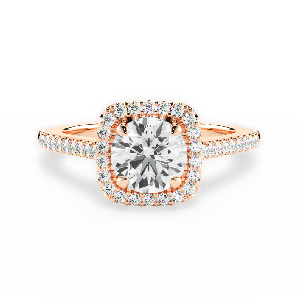 14kt Rose Gold/18kt Rose Gold/round/top