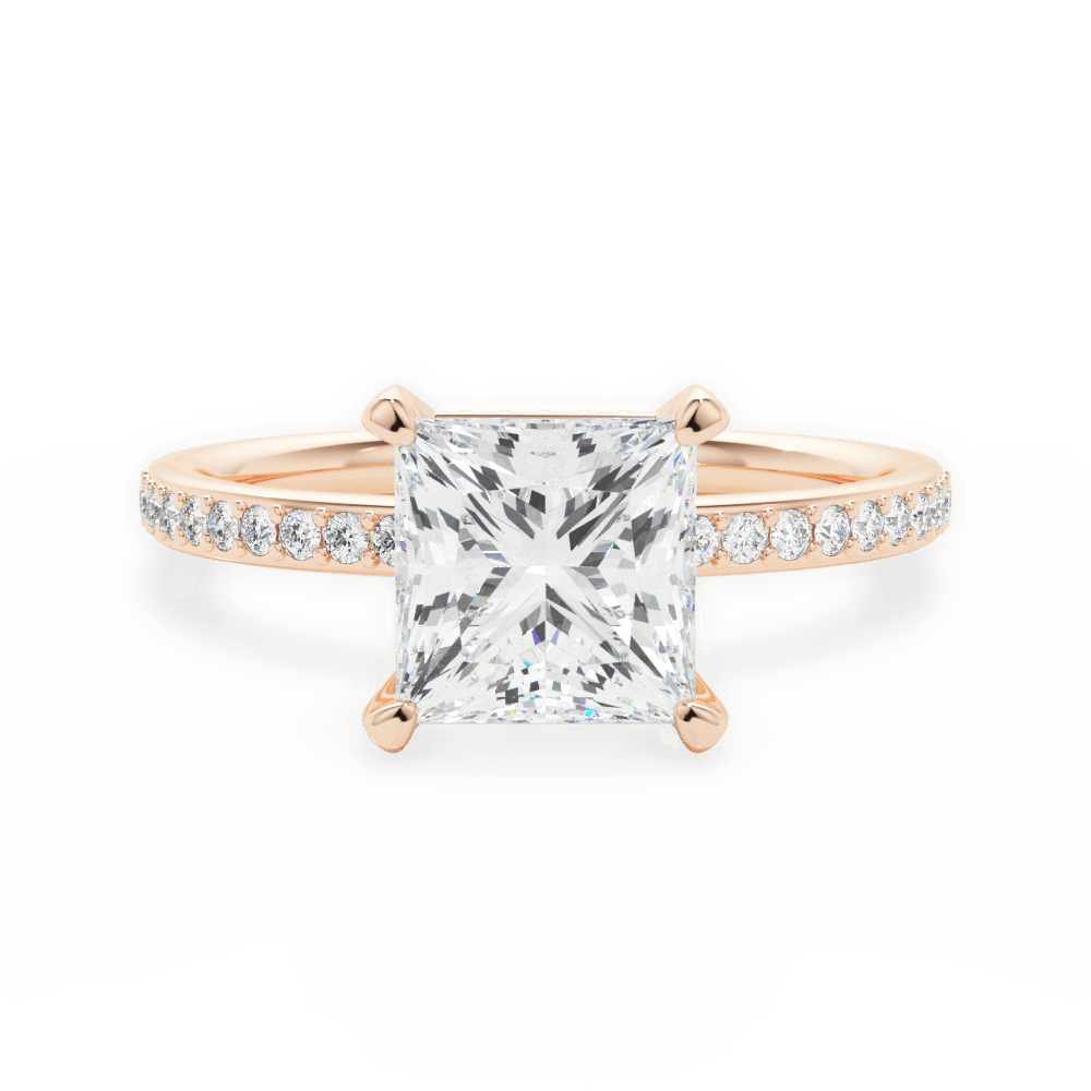 14kt Rose Gold/18kt Rose Gold/princess/top