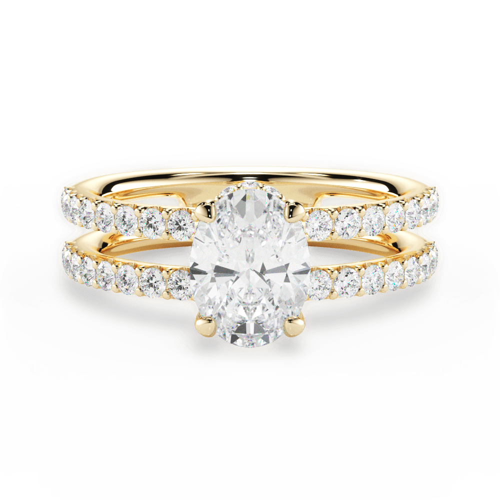14kt Yellow Gold/18kt Yellow Gold/oval/top