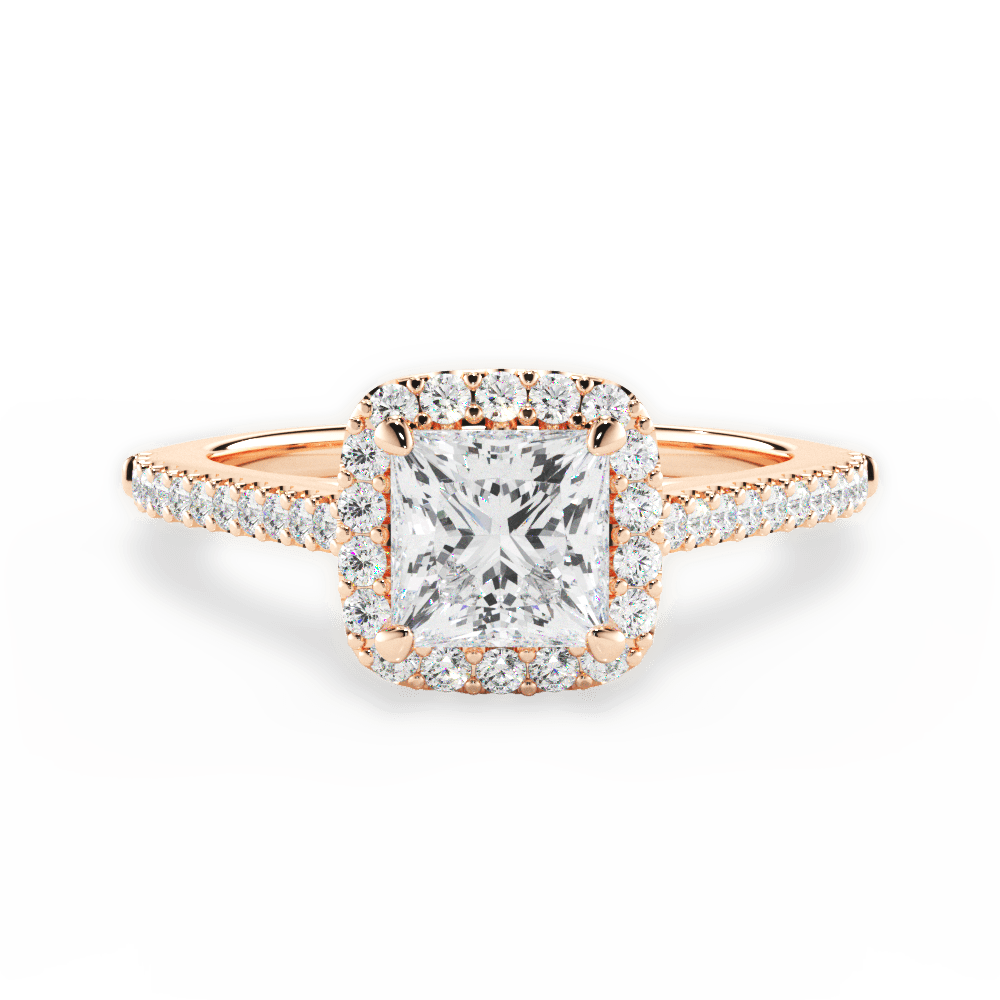 14kt Rose Gold/18kt Rose Gold/princess/top
