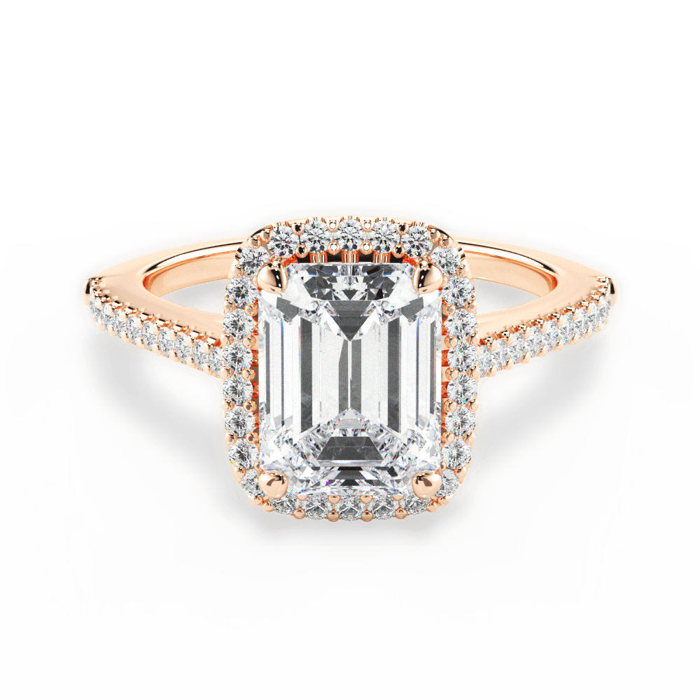 14kt Rose Gold/18kt Rose Gold/emerald/top