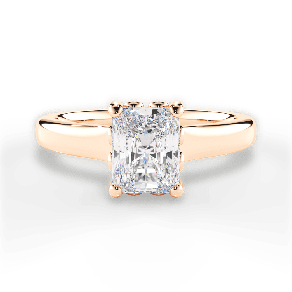 14kt Rose Gold/18kt Rose Gold/radiant/top