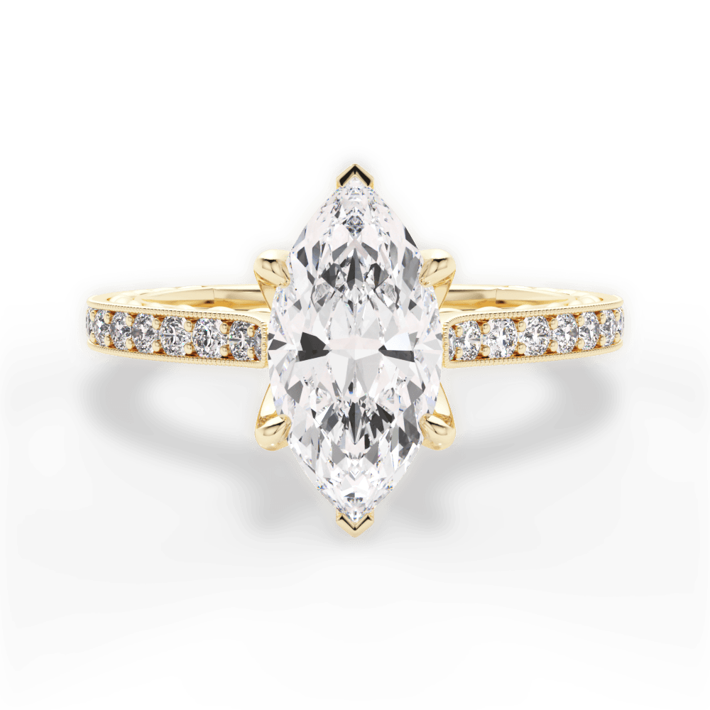 14kt Yellow Gold/18kt Yellow Gold/marquise/top