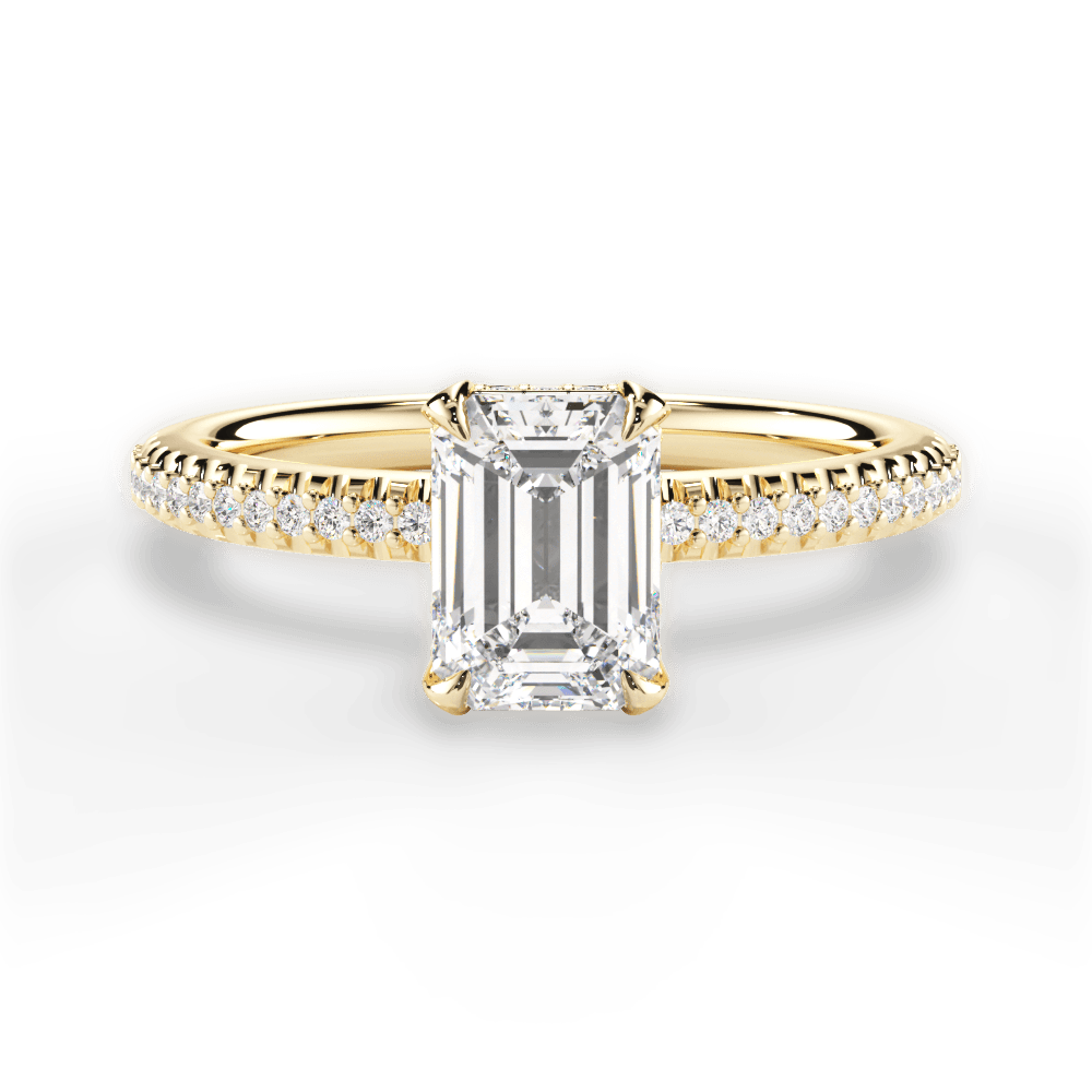 14kt Yellow Gold/18kt Yellow Gold/emerald/top