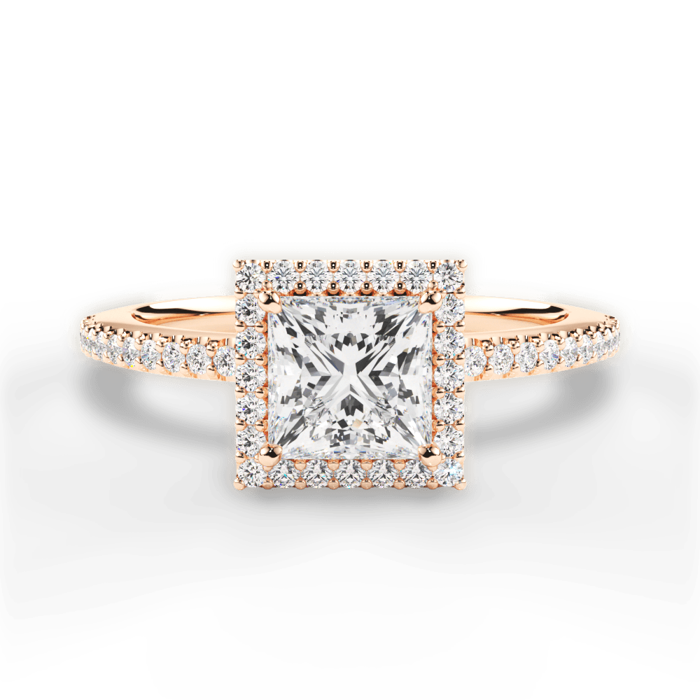 14kt Rose Gold/18kt Rose Gold/princess/top