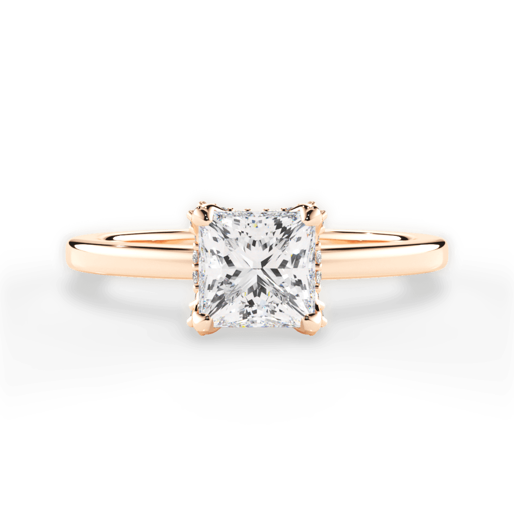 14kt Rose Gold/18kt Rose Gold/princess/top