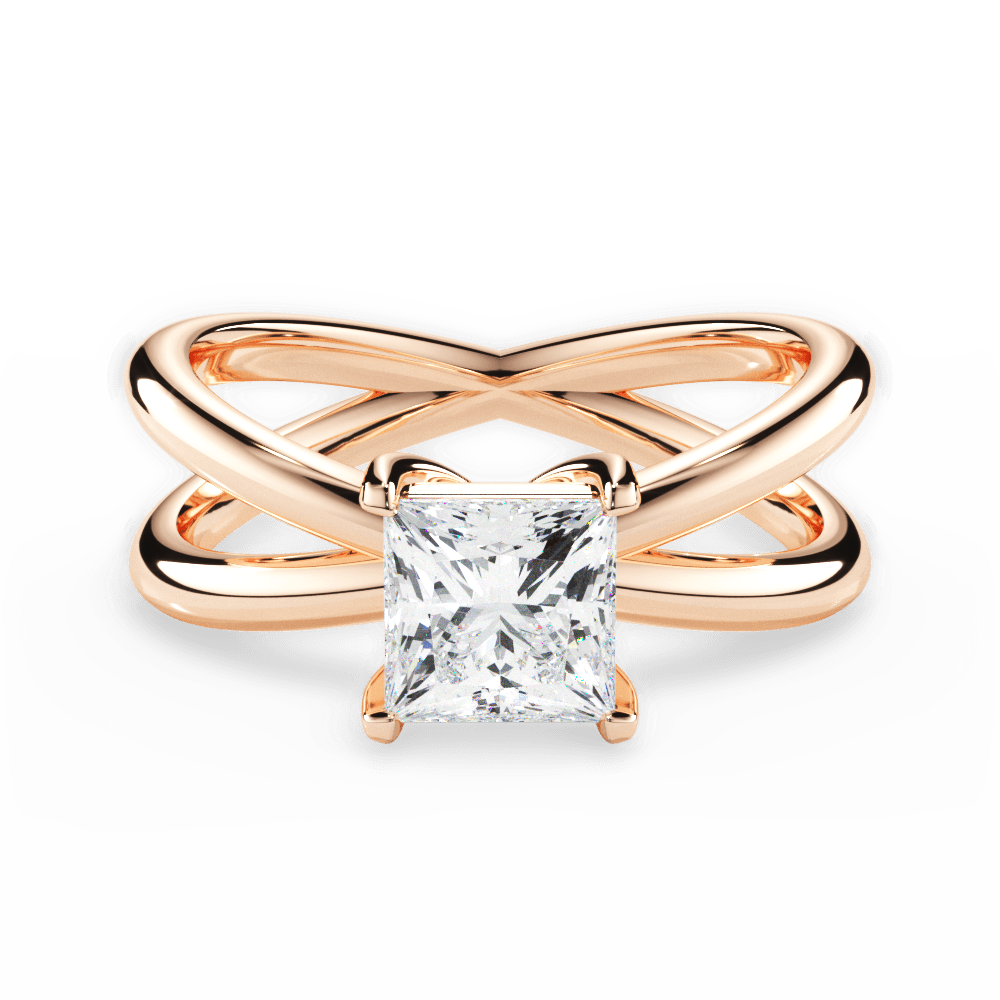 14kt Rose Gold/18kt Rose Gold/princess/top