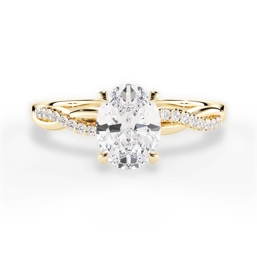 14kt Yellow Gold/18kt Yellow Gold/oval/top