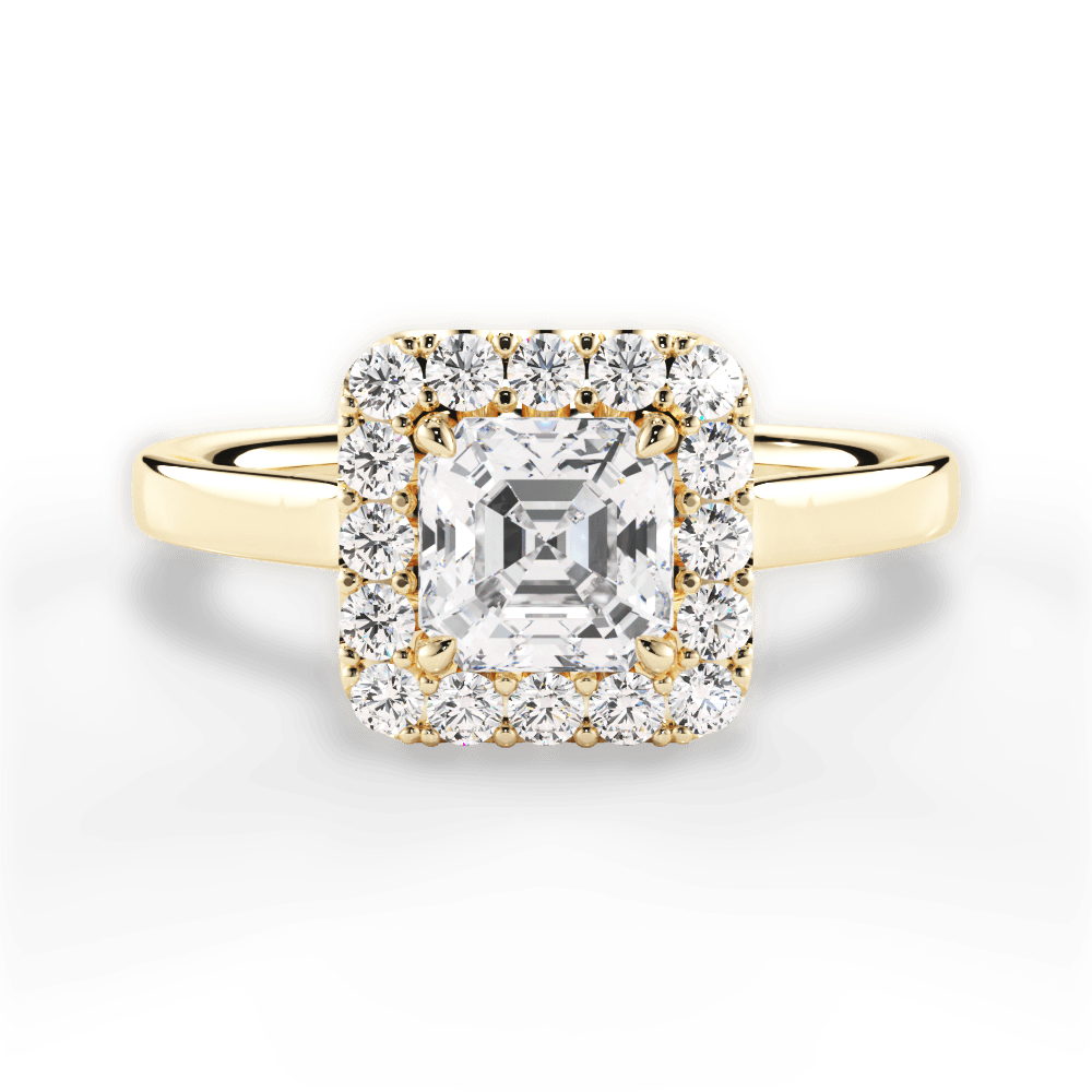 14kt Yellow Gold/18kt Yellow Gold/asscher/top