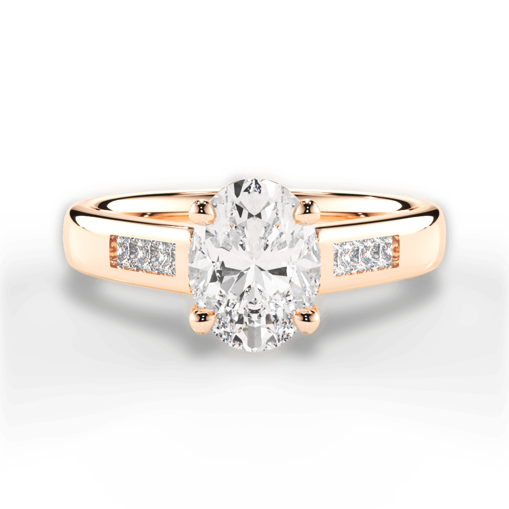 14kt Rose Gold/18kt Rose Gold/oval/top