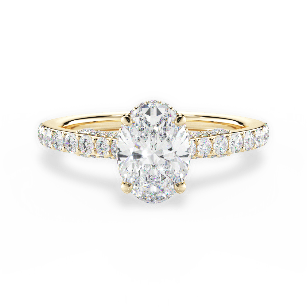 14kt Yellow Gold/18kt Yellow Gold/oval/top