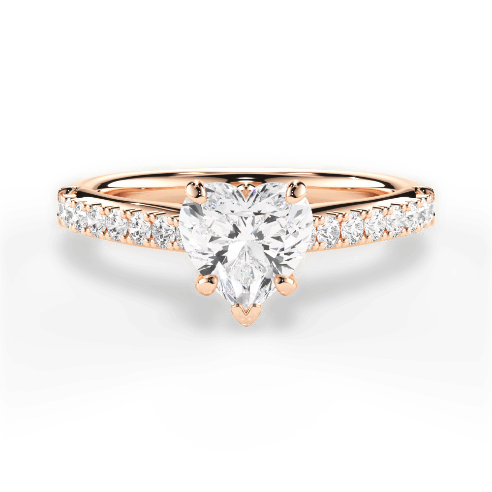 14kt Rose Gold/18kt Rose Gold/heart/top
