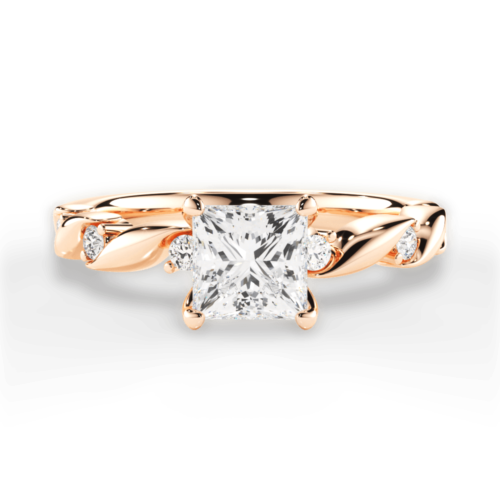 14kt Rose Gold/18kt Rose Gold/princess/top