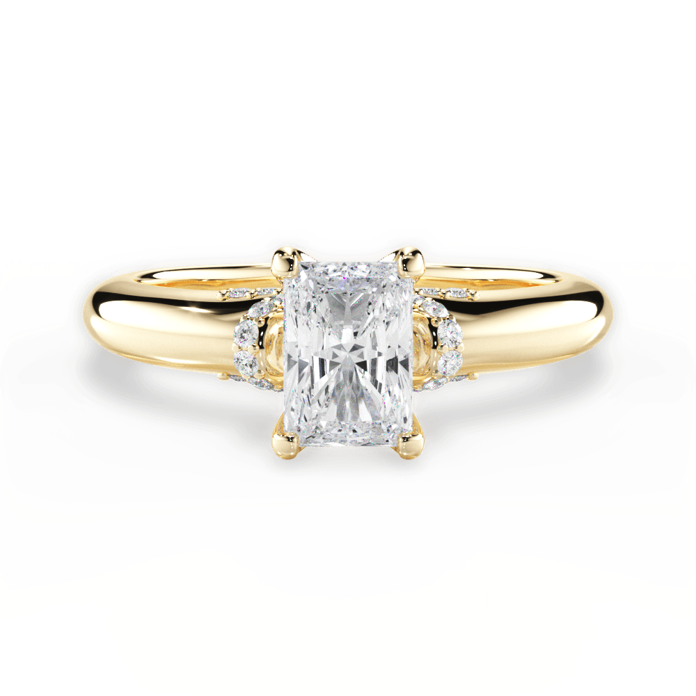 14kt Yellow Gold/18kt Yellow Gold/radiant/top
