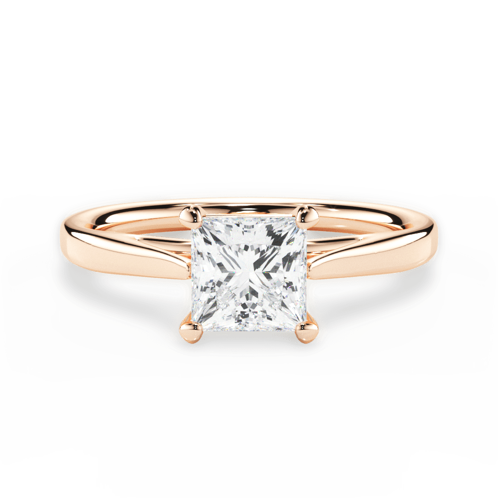 14kt Rose Gold/18kt Rose Gold/princess/top