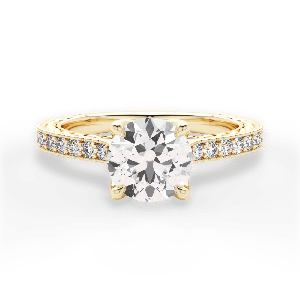 14kt Yellow Gold/18kt Yellow Gold/round/top